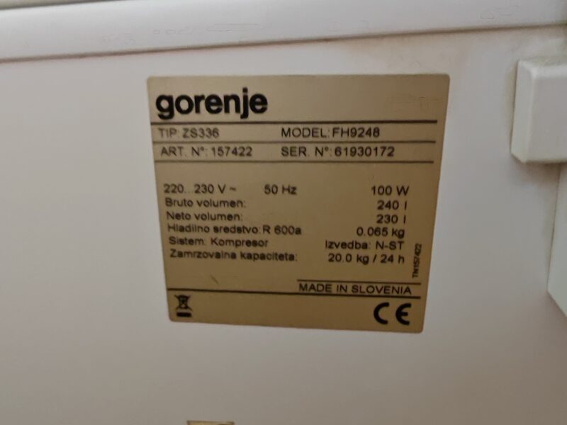 Gorenje škrinja Zamrzivač odlična